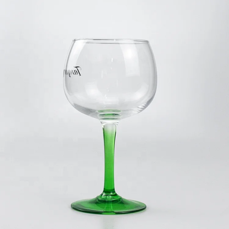 Tanqueray Gin Wine Glasses Custom 20oz Vintage Glass Goblets Green