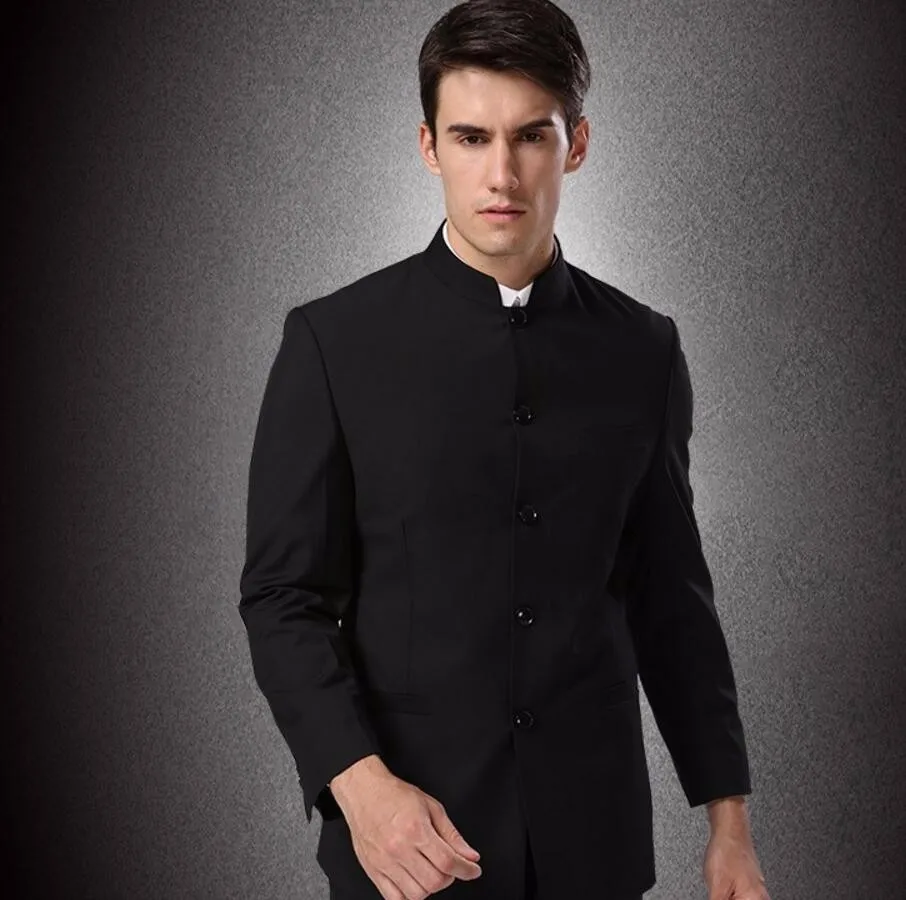 Черная рубашка и пиджак мужской