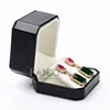 FANXI China Custom Logo Beige Leather Jewellery Boxes With Led Light Pierced Earring Jewelry Box