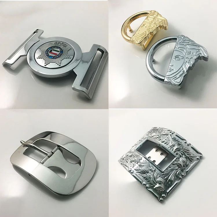 Meitme Men's Stainless Steel Belt Buckle – Single Keeper Loop, 1.5 Inch / 38mm – Classic Silver Lot