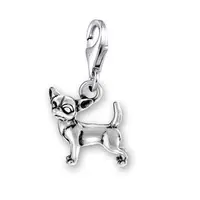 

Lovely style antique silver plated chihuahua dog animals series lobster clasp charm for DIY wholesale