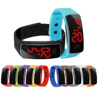 

3975 China waterproof Touch square dial Digital Jelly Silicone Bracelet LED Sports Wrist Watch fashion Men Watch