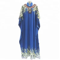 

2018 New African Print Muslim Maix Women abaya for dubai