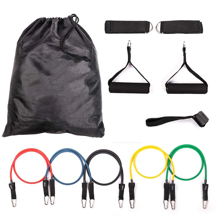 Hot Sale 11Pcs Resistance Bands Resistance Tube Bands Power Resistance Bands