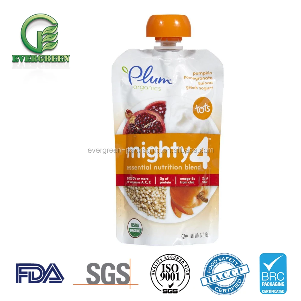 organic squeeze pouches