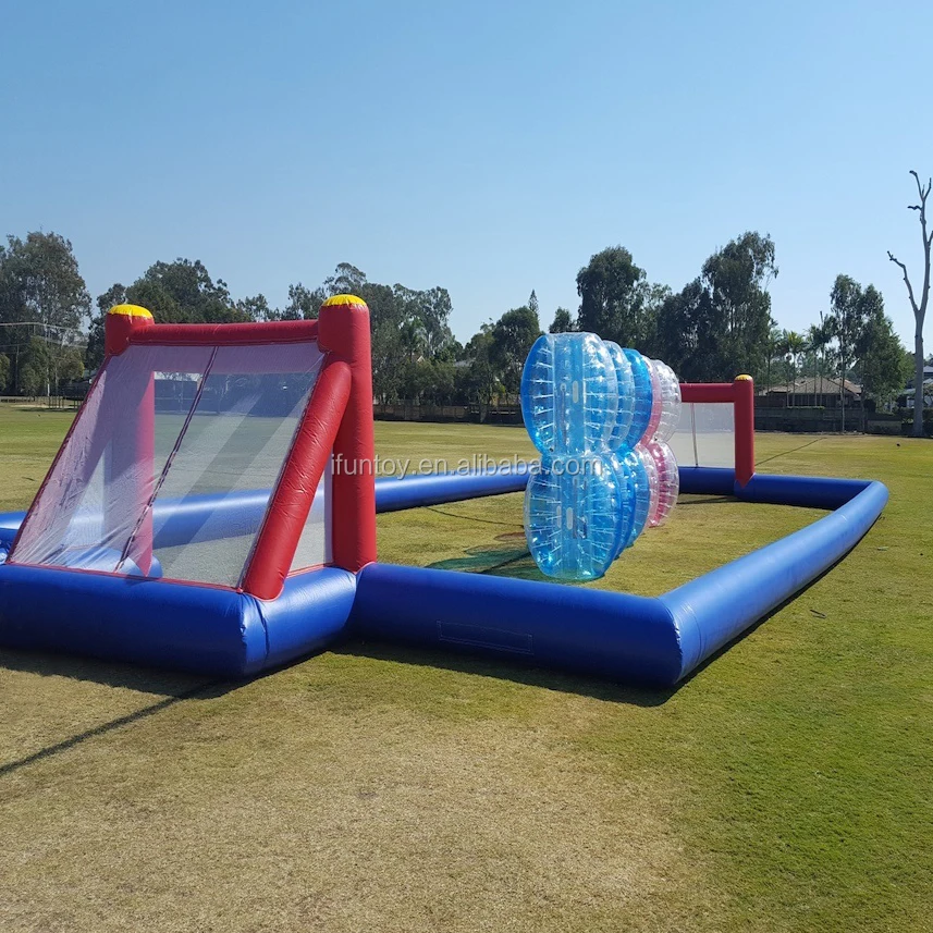 Outdoor Human Foosball Tournament Inflatable Slip And Slide Football