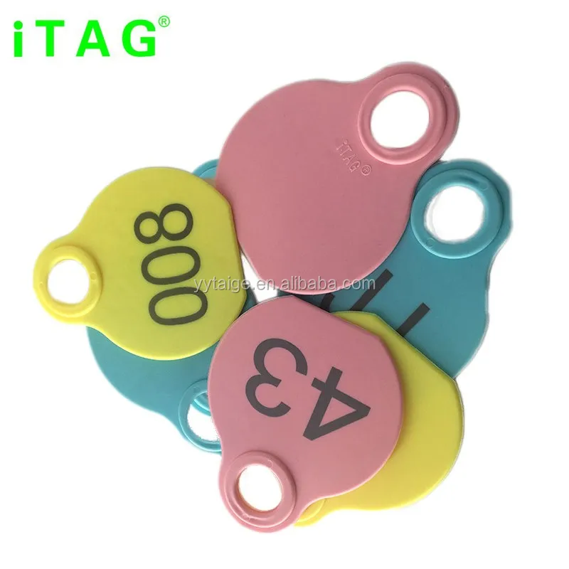 80*65mm Animal Neck Tag For Farm Management With Cute Bright Color