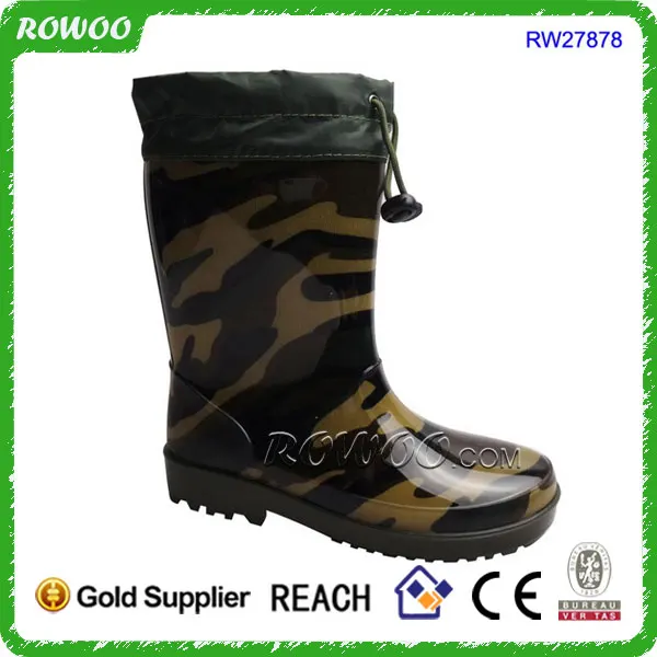 high cut pvc boots, China military boots, men pvc safety boots