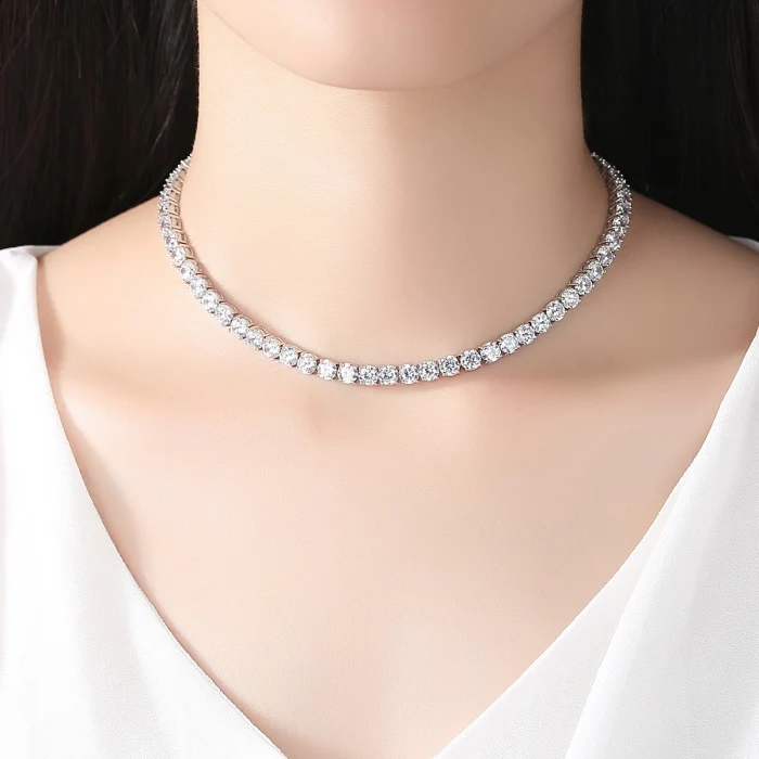 

Women Jewelry Zircon Tennis Necklace Choker, Picture