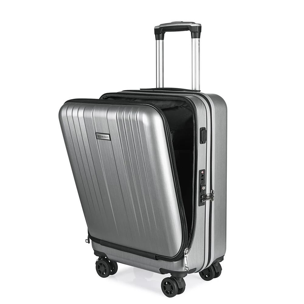 

PC cabin suitcase 20 inch business luggage with charger and front laptop pocket