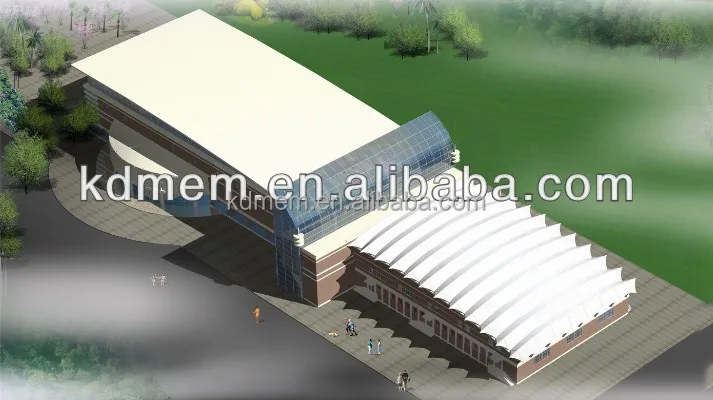 
swimming pool membrane structure tent fabric PTFE awning roof 