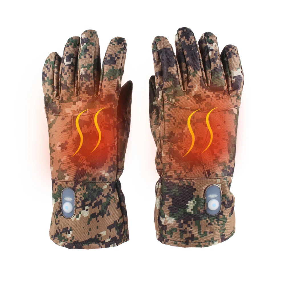 

Waterproof Rechargeable Battery Electric Hunting Fishing Heated Gloves for Workmen, Camouflage