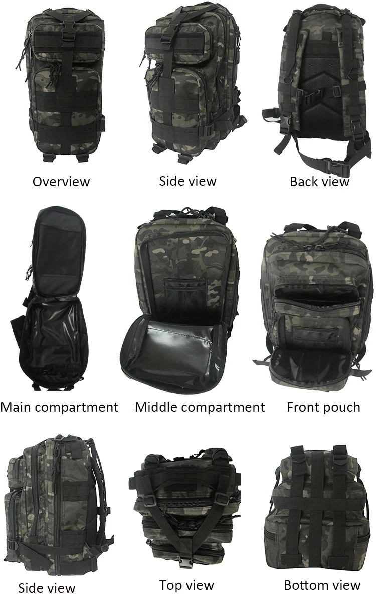 Waterproof army tactical militar military backpack bagpack back pack rucksack bags