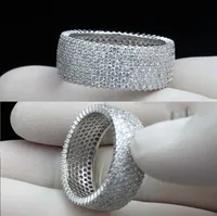 

hip hop bling USA iced out mens micro pave cz engagement band ring