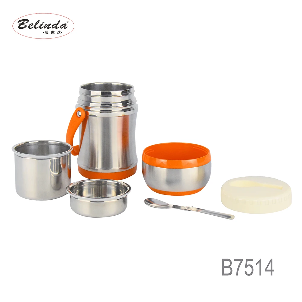 Tiffin Carrier Vacuum Simmer Pot Stainless Steel 304 Food Flask B7514-7