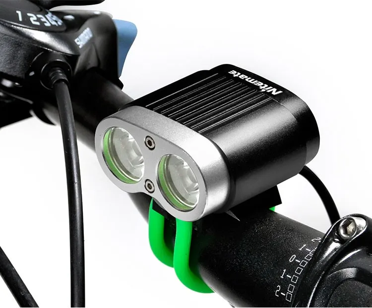 

Sanguan waterproof bike lights 2000 lm bike light outdoor rechargeable bicycle front lamp, Black