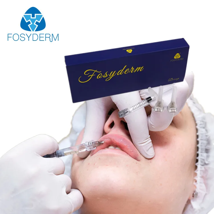 

2018 FOSYDERM BRAND hyaluronic acid injectable dermal filler/ lip augmentation/lip enhancer 1ml Deep, Transparent