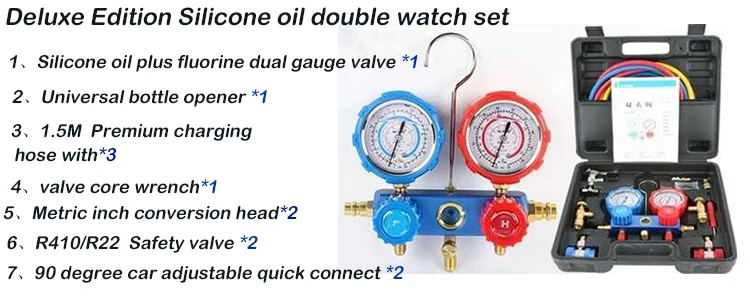 Manifold Gauge Set Electronic Digital Refrigerant Scale Deluxe R134a R410a R22