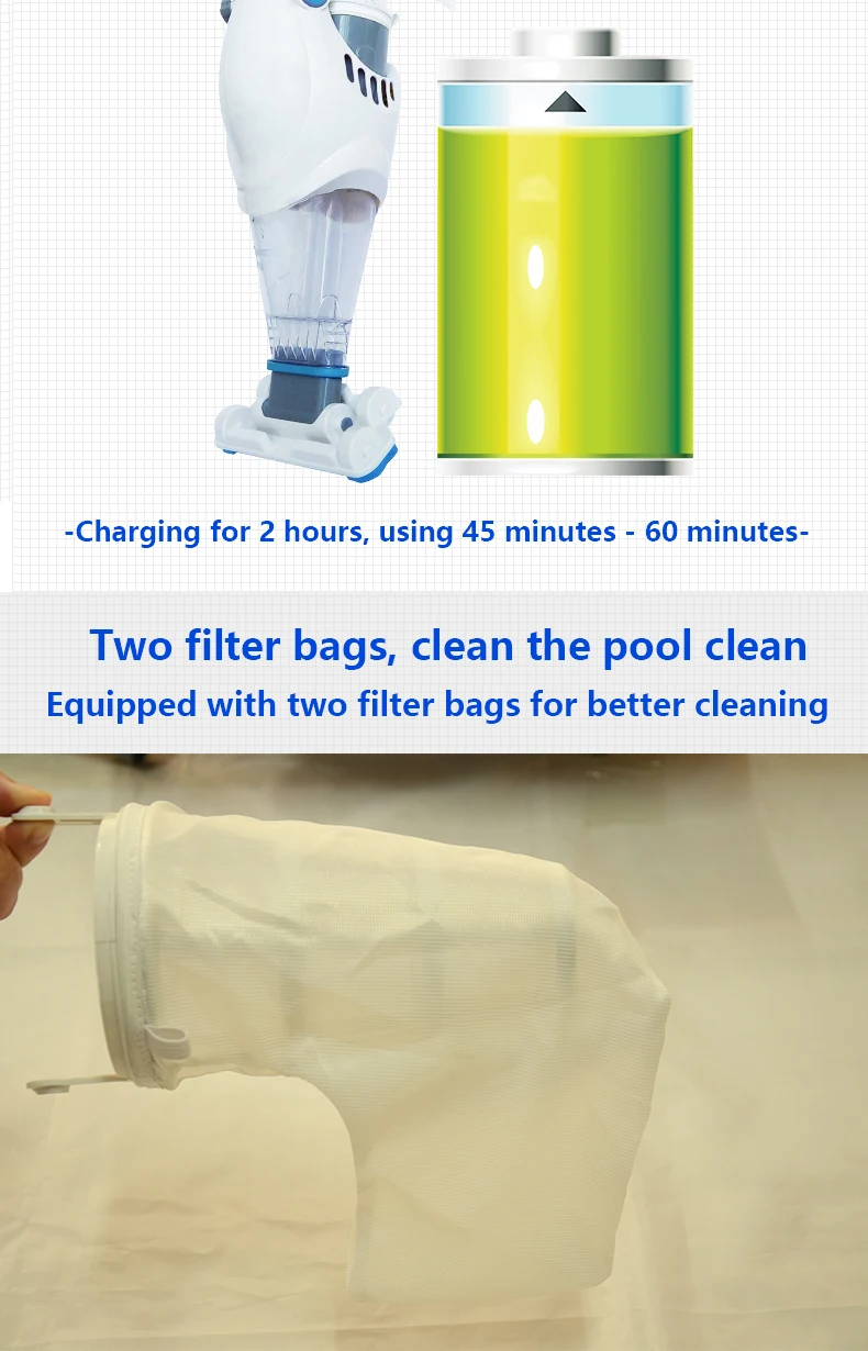 Wholesale Factory 2019 New Upgraded Handheld Electronic Suction Machine Sand Filter Pool Cleaner for Inflatable Pool
