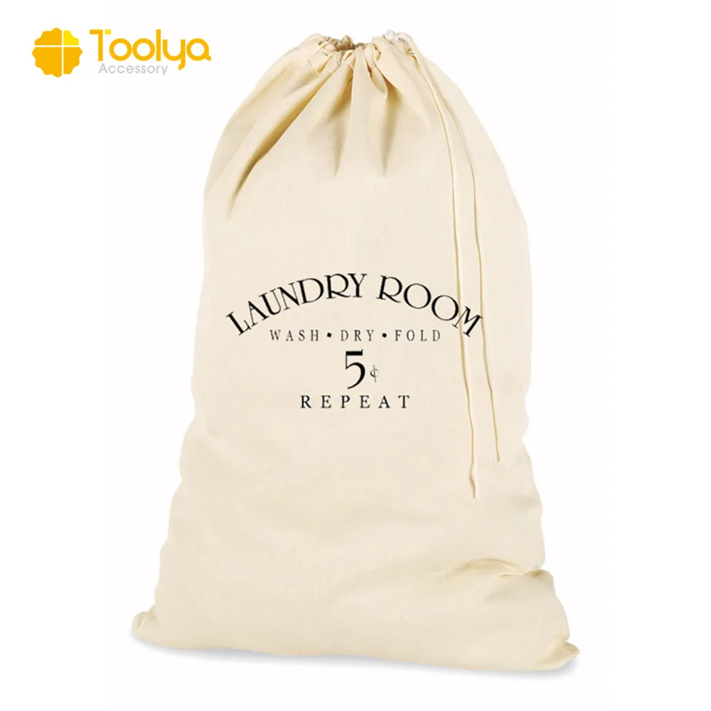 Canvas Laundry Bag With Handles