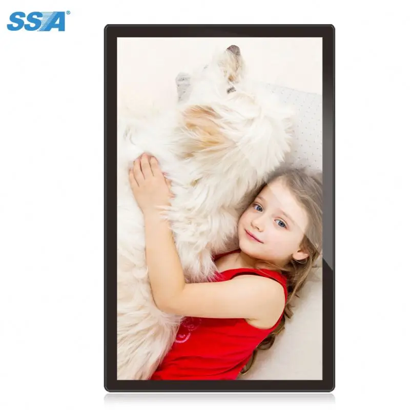 

Desktop wall mount 21.5 digital photo frame, Black, white