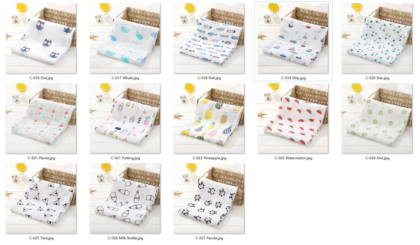 Wholesale Muslin Fabric For Baby 2 Layer Pattern Printed 100cotton Or