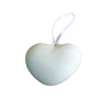 Handmade simple ceramic white hanging heart