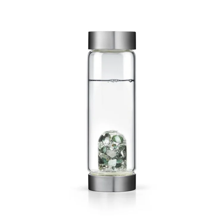 

Energy Elixir Infused Drink Gem Stone Crystal Water Bottle, Transparent