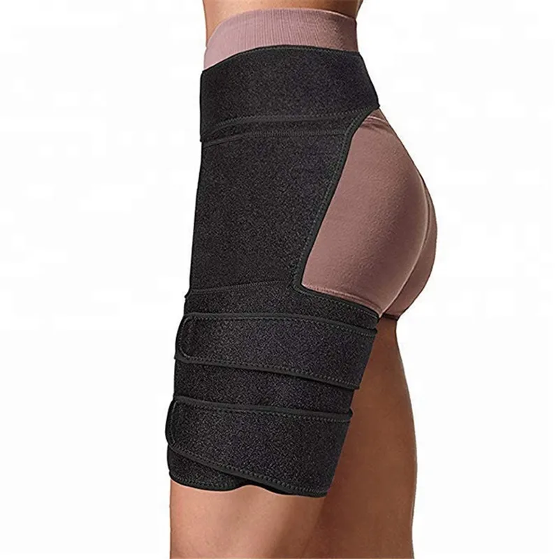 

Hot Selling Compression Wrap for Groin Hip Thigh Quad Hamstring Joints Sciatica Nerve Pain Relief Strap Brace, Black,+red