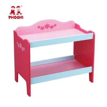 wooden baby doll changing table