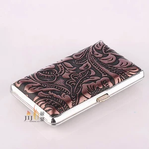 Image of 2018 hot sale high Quality JL-026N Custom Logo leather cigarette box case