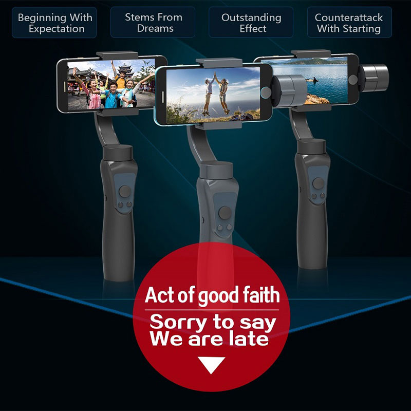 3 Axis Handheld Gimbal With Tripod Tray Stabilizer Selfie Stick For