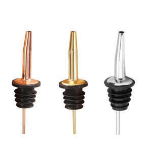 Image of Stainless Steel Liquor Spirit Pourer Free Flow Wine Bottle Pour Spout Stopper barware wine pourer
