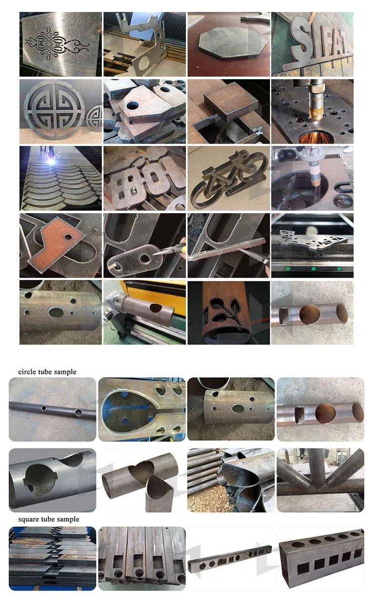 Huayuan LGK 63A 100A 160A Rotary axis cut pipe metal cnc plasma cutter