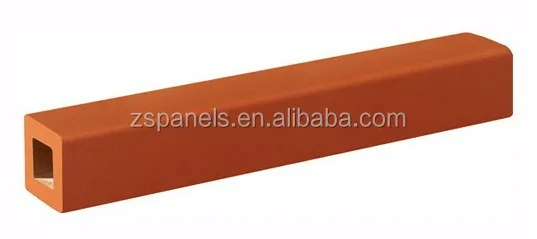 
Building exterior facade Terracotta louver window frames, terracotta sunscreen baguette, ventilated cladding terracotta pipes 