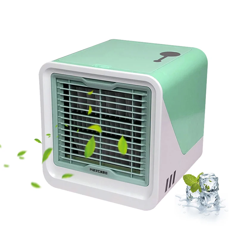 
2019 New Table Mini AC Portable Air Conditioner Cooler with USB Power for Personal Space LED Light Humidifier 