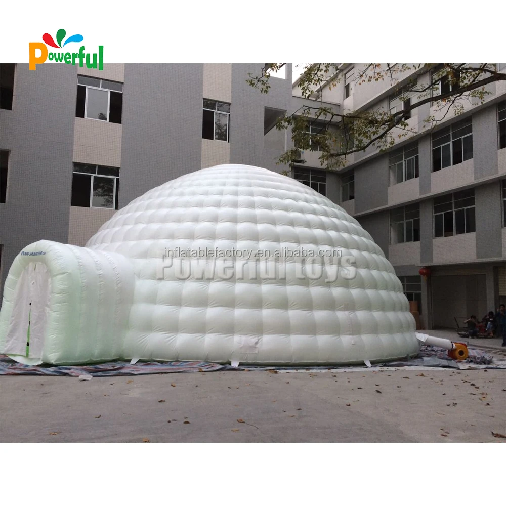 Event tent inflatable dome tent with LED light for outdoor