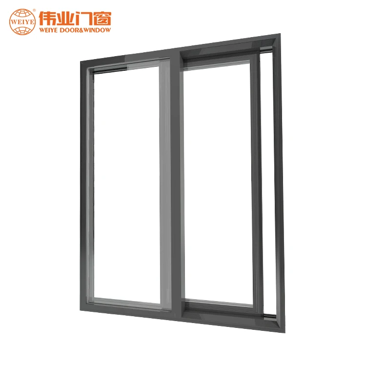 Horizontal open style wood grain frame seal glass aluminium alloy sliding door