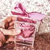 Mini 1 Rose Clear Acrylic Preserved Rose Boxes With Drawer for Gift