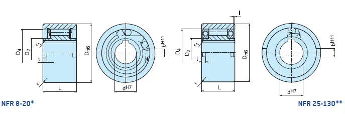 NFR30 One Way Bearing Factory Roller Type One Way Clutch Bearing