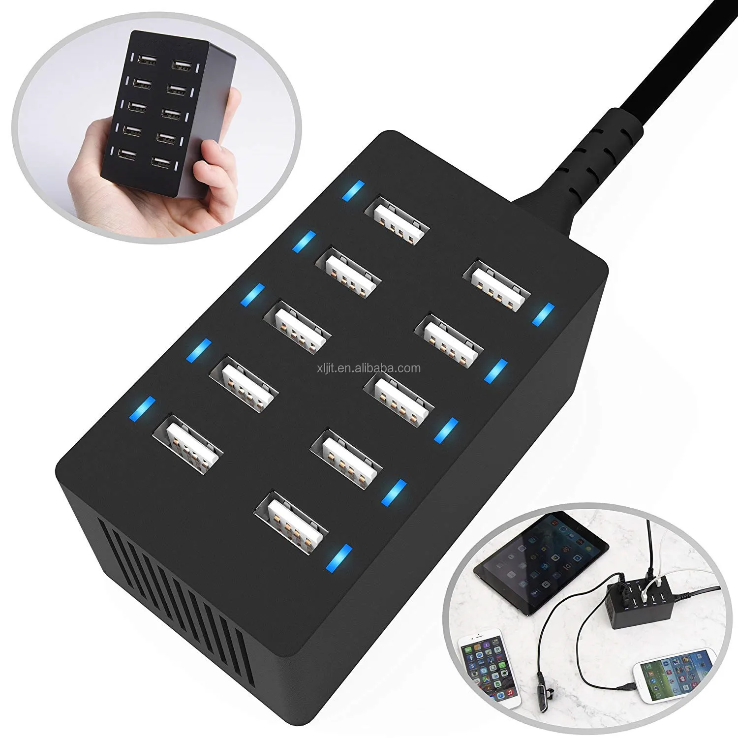 Amazon 40w Multi 10 Ports Usb Hub Charging Station Usb Docking Charger
