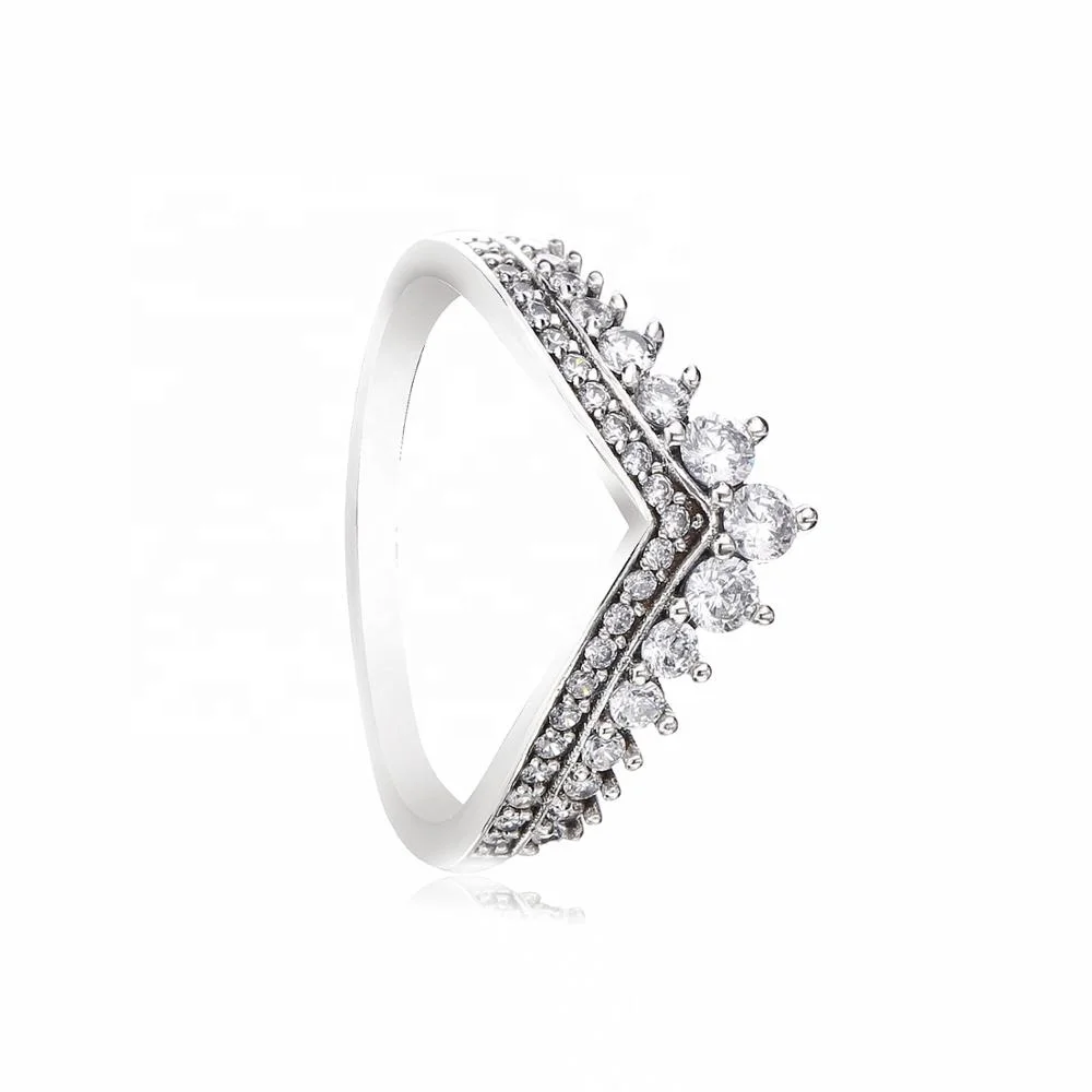 

2018 Fashion 925 silver rings for women Silver 925 rings Princess Wish crown Rings