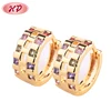 2017 Gold Traditional Zircon Jadau Double Ear Ring Earrings Set