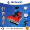 Factory Direct Sale Brisense Brand 8 in 1Multifunction Combo Heat Press Machine for Sublimation Printing T-shirt,Cap,Hat,Plate