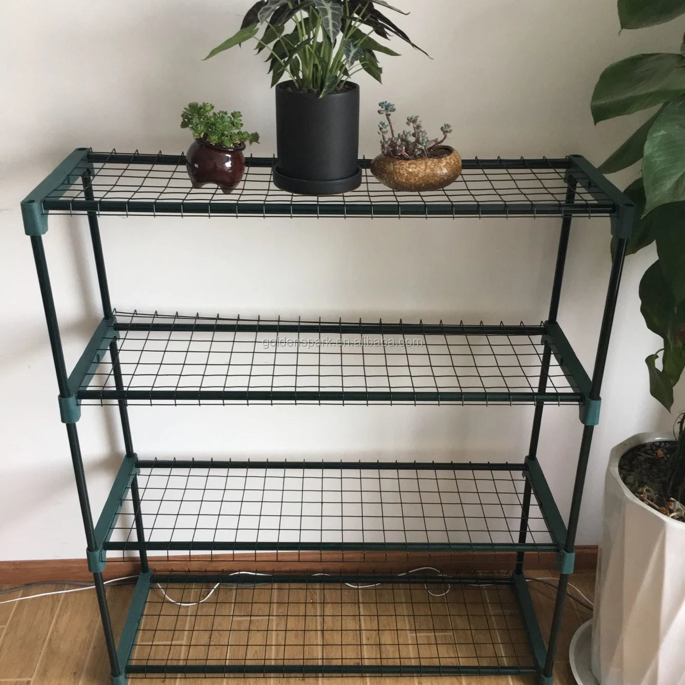 4 Tier Steel Greenhouse Shed Staging Shelving Storage Unit Shelves