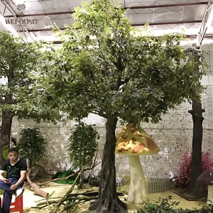 Image of WF-218 Guangzhou factory make huge big large decorative fake outdoor high imitated artificial banyan ficus tree for decoration