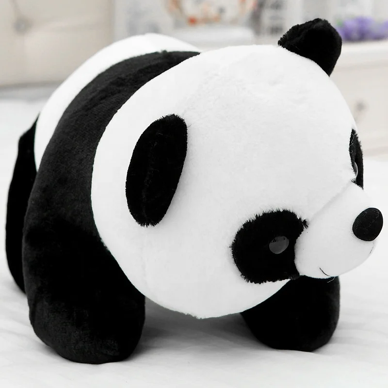 
Custom short plush Stuffed Animal Pillow Climbing Panda Giant Panda Bear Stuffed Toy Doll 