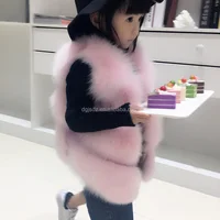

2019 new winter kids coat fox fur child fur parka with real rexrabbit fur lining