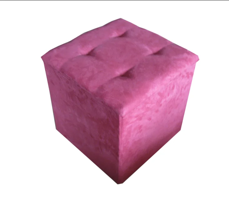 Very Useful Sample Free Suede Folding Storage Ottoman Stool