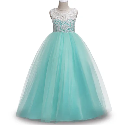 

Europe and America style girl Bridesmaid gown Chiffon kids party dress Yellow girl Princess lace Dress for 15years old